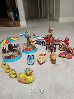 Vintage Wind Up Toys Assorted Lot Of 12 All In Excellent Working Condition