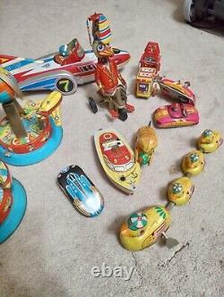 Vintage Wind Up Toys Assorted Lot Of 12 All In Excellent Working Condition