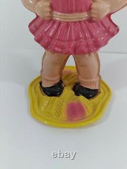 Vintage Wind Up Windup Celluloid Dancer Wobbler Walker Toy Girl In Sombraro Htf