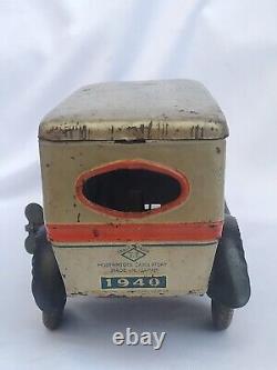 Vintage Winding Tin Toy Motor Car Bus Modern Toys Laboratory T T Takatoku Japan