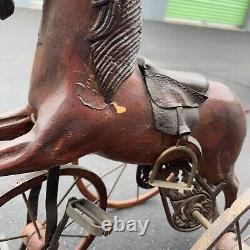 Vintage Wooden Doll Tricycle Horse Estate