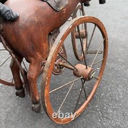 Vintage Wooden Doll Tricycle Horse Estate