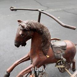 Vintage Wooden Doll Tricycle Horse Estate