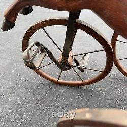 Vintage Wooden Doll Tricycle Horse Estate