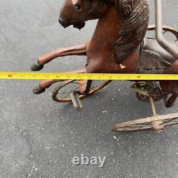 Vintage Wooden Doll Tricycle Horse Estate