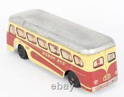 Vintage Woodhaven Robot Bus Wind-Up Metal Toy Decor