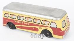 Vintage Woodhaven Robot Bus Wind-Up Metal Toy Decor