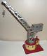 Vintage Working Tin Litho Wind-up Crane Wwii Era Made In Germany Us Zone