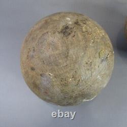 Vintage Yard Bowling Set with 10 Pins 7.5 Height 2 Wooden Balls Estate Find