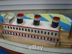 Vintage antique tin toy boat bing, carette, fleischmann, Falk