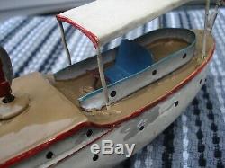 Vintage antique tin toy boat bing, carette, fleischmann, Ives