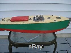 Vintage antique tin wind up toys boat orkin, bing carette