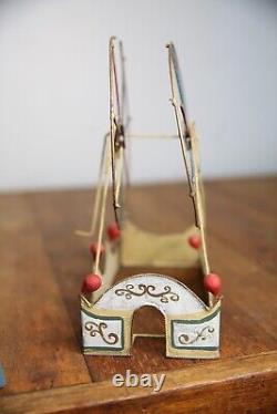Vintage antique toy circus Ferris Wheel with metal seats for Parts Repair