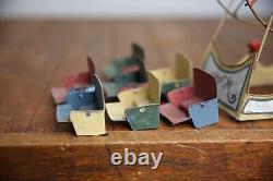 Vintage antique toy circus Ferris Wheel with metal seats for Parts Repair
