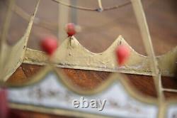 Vintage antique toy circus Ferris Wheel with metal seats for Parts Repair