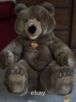 Vintage brown teddy bear plush