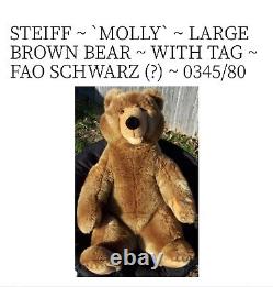 Vintage brown teddy bear plush