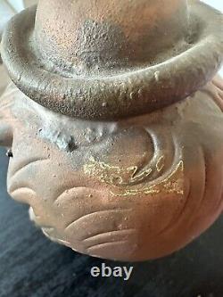 Vintage clown rubber squeak toy copper industrial factory mold