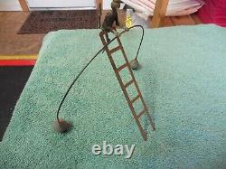 Vintage european Balance toys apx 12 in pieces brass toy tin man Ladder clock