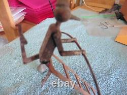 Vintage european Balance toys apx 12 in pieces brass toy tin man Ladder clock