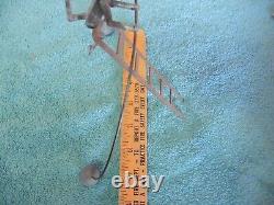 Vintage european Balance toys apx 12 in pieces brass toy tin man Ladder clock