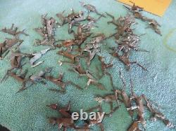 Vintage european Balance toys apx 25 some complete most broken clock parts brass