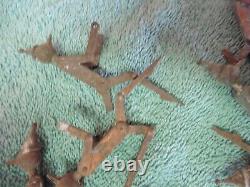 Vintage european Balance toys apx 25 some complete most broken clock parts brass