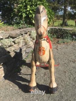 Vintage metal ride on horse, MOBO horse, it steers, made in England, works