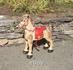 Vintage metal ride on horse, MOBO horse, it steers, made in England, works