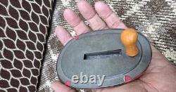 Vintage old rare collectible tin toy baby rattle