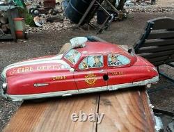 Vintage/original Marx toys fire chief wind-up car