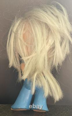 Vintage rubber big Blue eye Girl toy doll 6