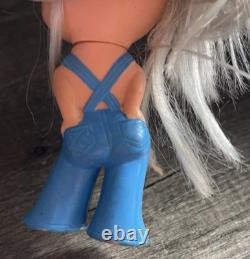 Vintage rubber big Blue eye Girl toy doll 6