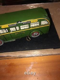Vintage tin British windup bus