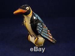 Vintage tin toy wind-up penguin Western Germany 1950s Köhler Arnold GAMA