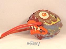 Vintage tin toy wind-up piranha fish monster Western Germany GAMA Distler 50