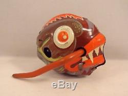 Vintage tin toy wind-up piranha fish monster Western Germany GAMA Distler 50
