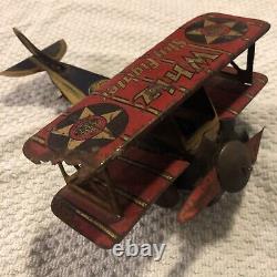 Vintage tin windup plane