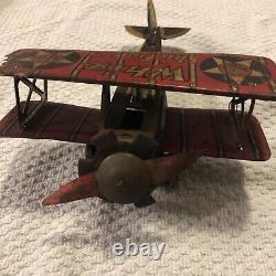 Vintage tin windup plane
