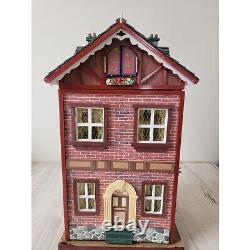 Vintage wind-up music dollhouse family Xmas present toy kid