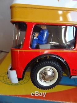 Vintage wind up tin toy EXPRESS EUROPE JOUSTRA TRANSPORT TRUCK 1965