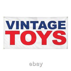 Vinyl Banner Multiple Sizes Vintage Toys Blue Red Vintage Outdoor