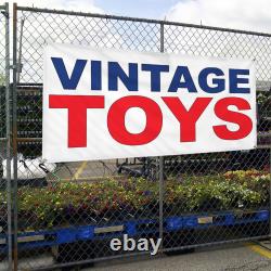 Vinyl Banner Multiple Sizes Vintage Toys Blue Red Vintage Outdoor