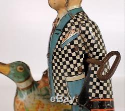 Vtg 1930'S MARX Joe Penner & His Duck Goo Goo TIN Wind Up Walker Character Toy