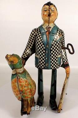 Vtg 1930'S MARX Joe Penner & His Duck Goo Goo TIN Wind Up Walker Character Toy