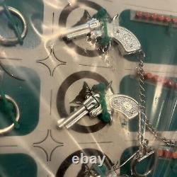 Vtg 1960s Retailer Card of 6 Midget Atom Miniature Gun Keychain Cap Petit Italy