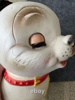 Vtg 1962 10 Bowser Wowser Rubber Squeak White Dog Toy EDWARD MOBLEY CO