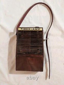 Vtg 1965 Emenee Tiger Toy Guitar With Amplifier 1670 With Box/Case Instr Mip