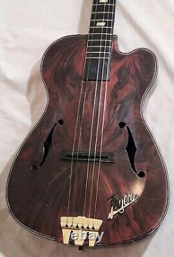 Vtg 1965 Emenee Tiger Toy Guitar With Amplifier 1670 With Box/Case Instr Mip
