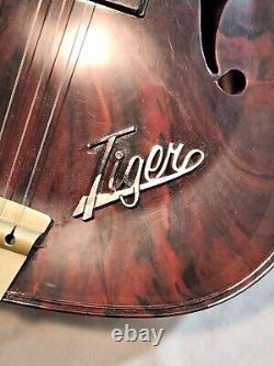 Vtg 1965 Emenee Tiger Toy Guitar With Amplifier 1670 With Box/Case Instr Mip